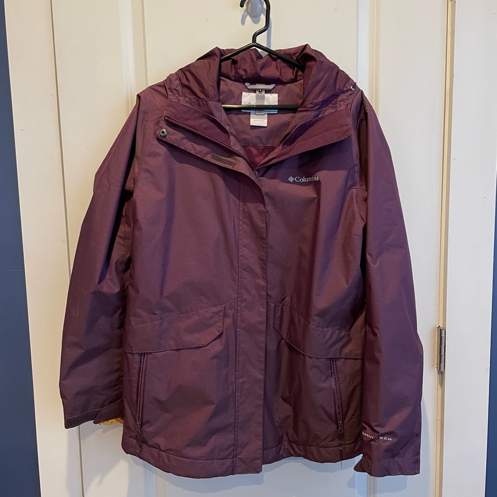 Purple Columbia 3-in-1 ski jacket